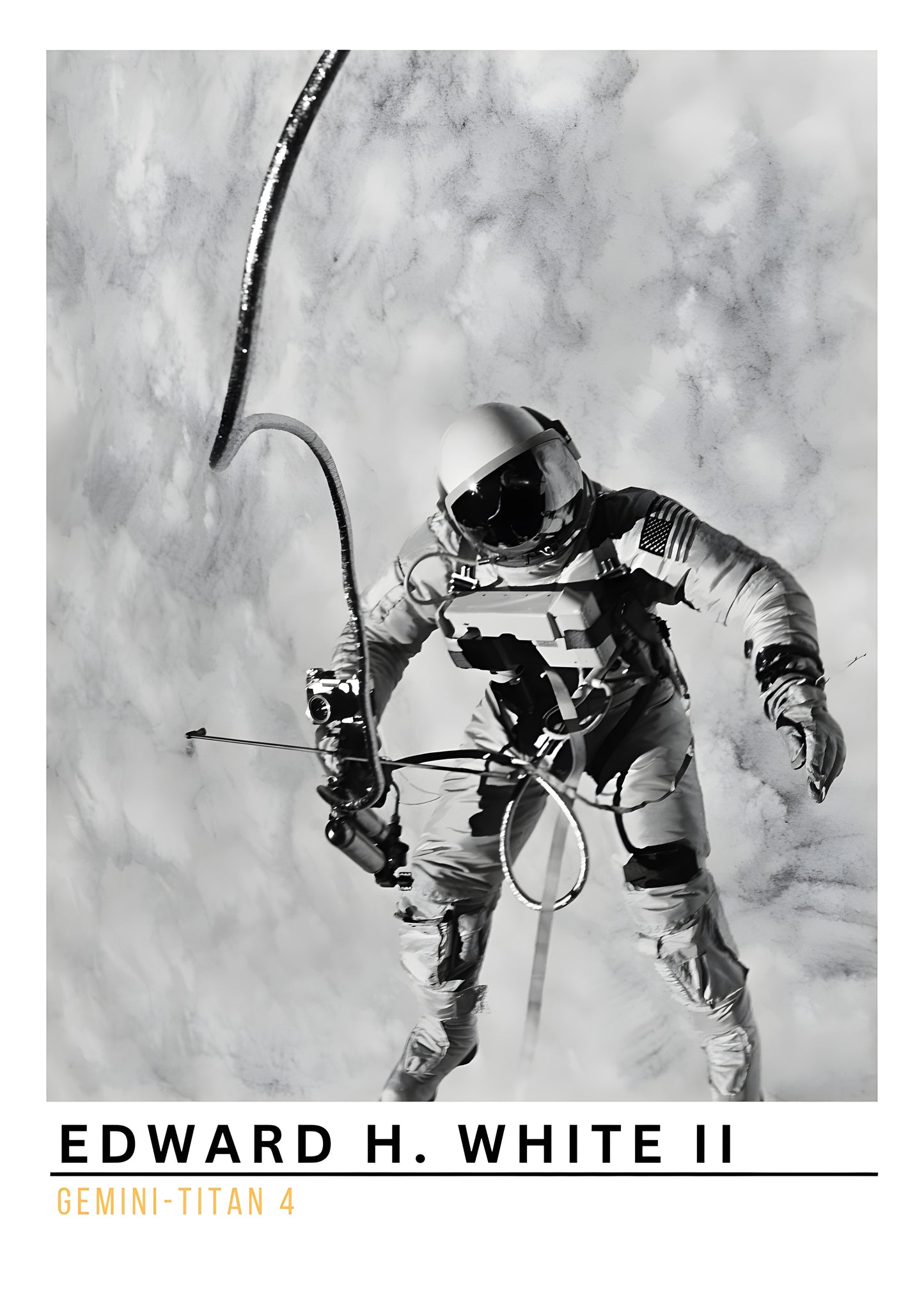 Edward H. White II Spacewalk Poster - Gemini-Titan 4 NASA Historic Digital Art