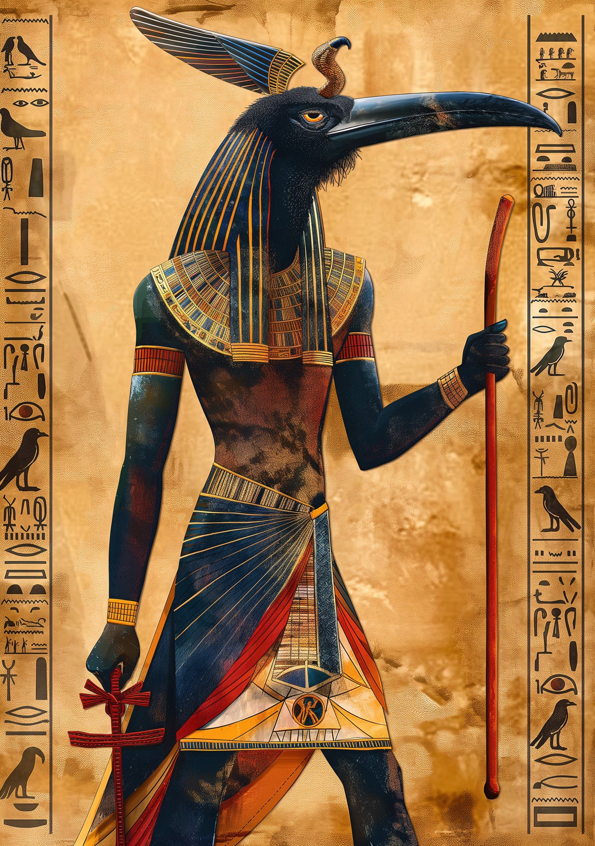 Thoth: The Egyptian God of Wisdom – Digital Art Print