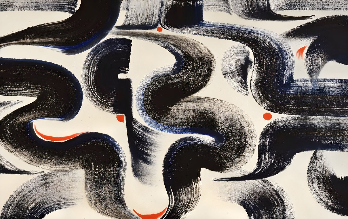 Bold Abstract Brushstroke Art Print – Contemporary Digital Wall Art Download