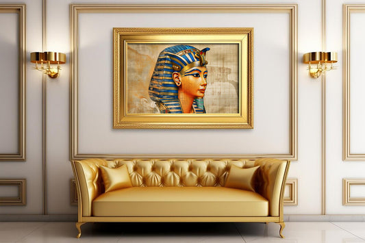 Pharaoh’s Legacy – Tutankhamun Inspired Digital Art Print