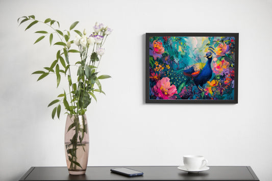 Vivid Royalty: Pop Art Peacock