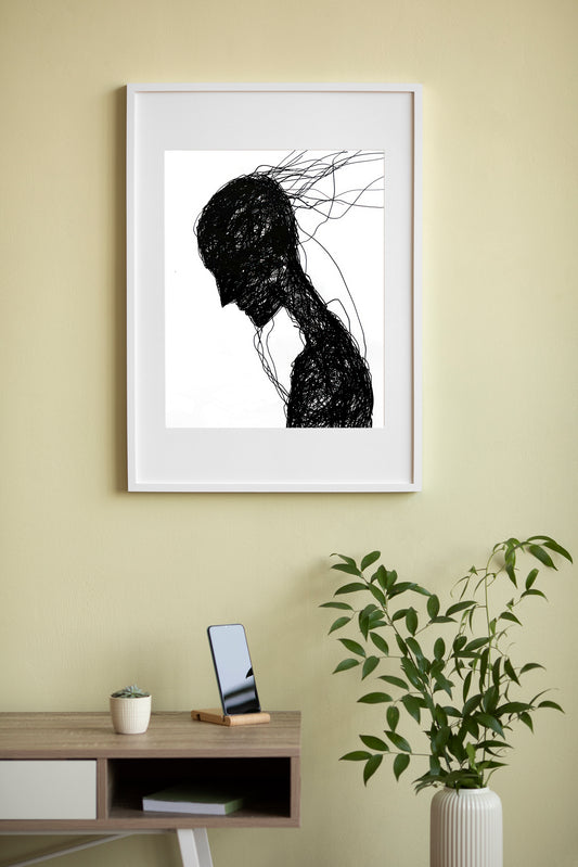 Silhouette of Silence – A Mysterious Shadow Art Painting