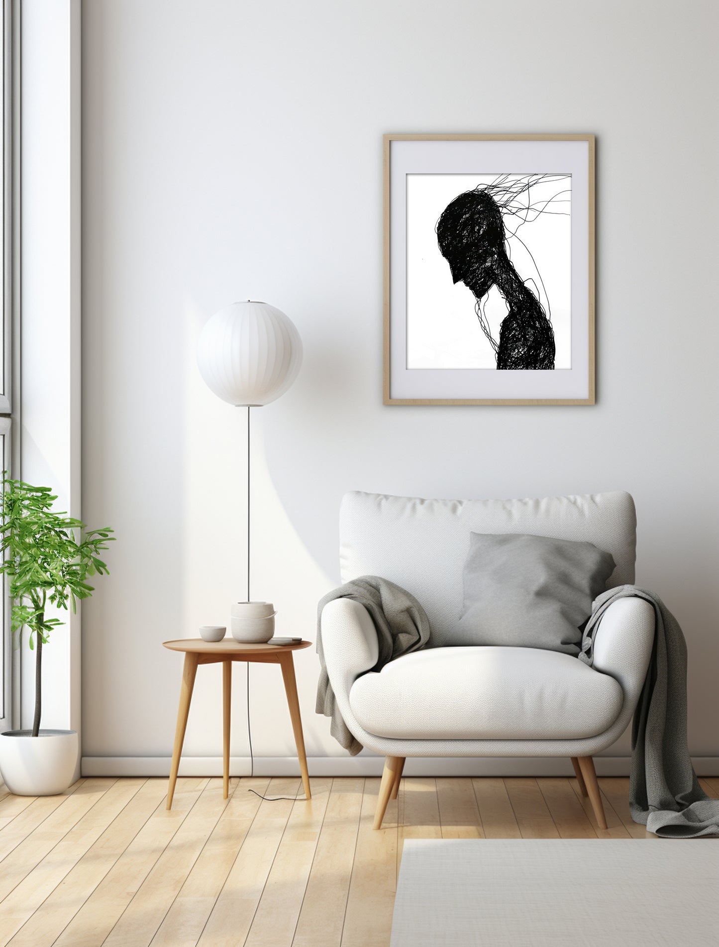 Silhouette of Silence – A Mysterious Shadow Art Painting