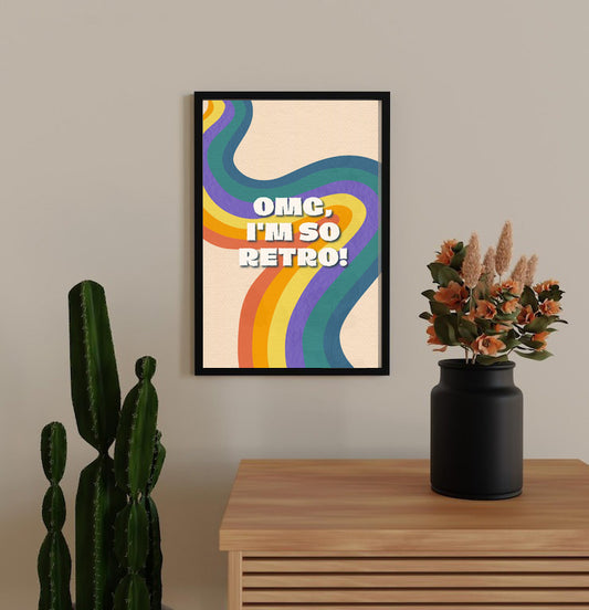 OMG I’m So Retro – Groovy Rainbow Printable Wall Art