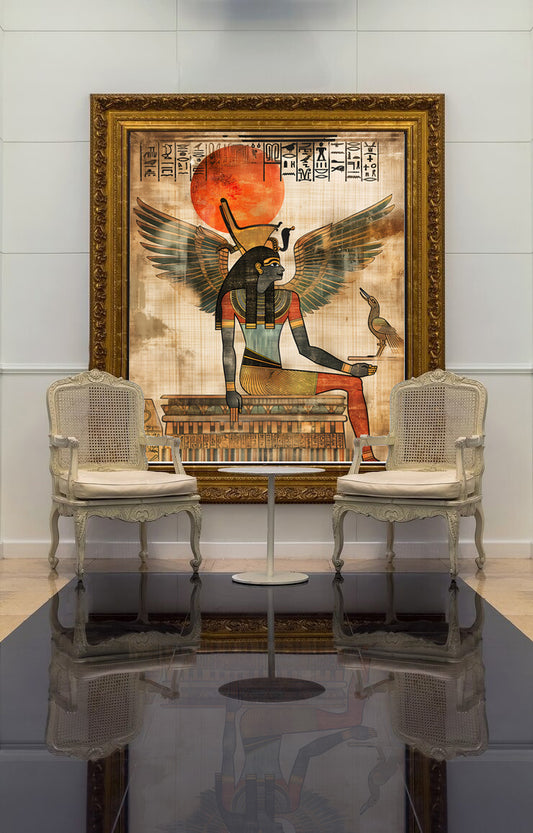 Ra’s Radiance – Winged Sun God Digital Poster