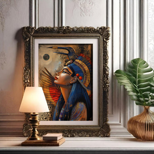 Isis: Goddess of Magic and the Moon – Digital Egyptian Art Print