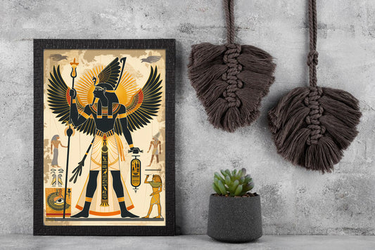 Ra: The Sun God of Egypt – Winged Digital Art Poster