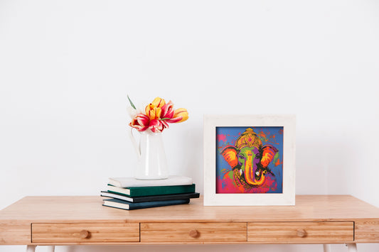 Colorful Pop Art Lord Ganesha Digital Poster – Vibrant Hindu Wall Art Download