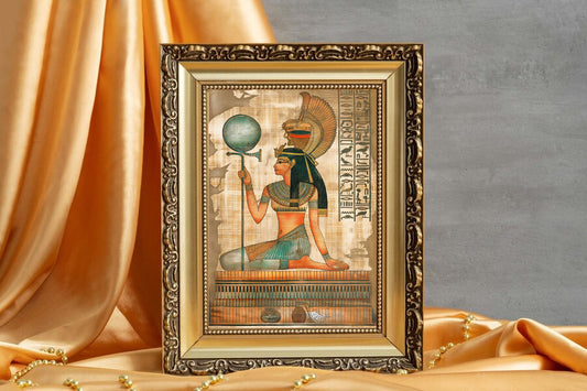 Goddess of Balance – Ancient Egyptian Priestess Digital Poster | Divine Feminine Wall Art