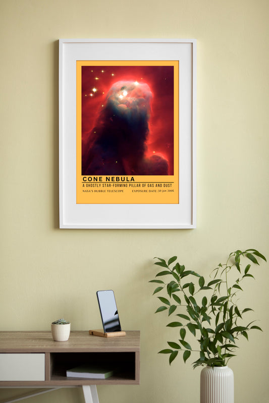 Cone Nebula Digital Poster | Hubble Telescope Star Formation Space Art