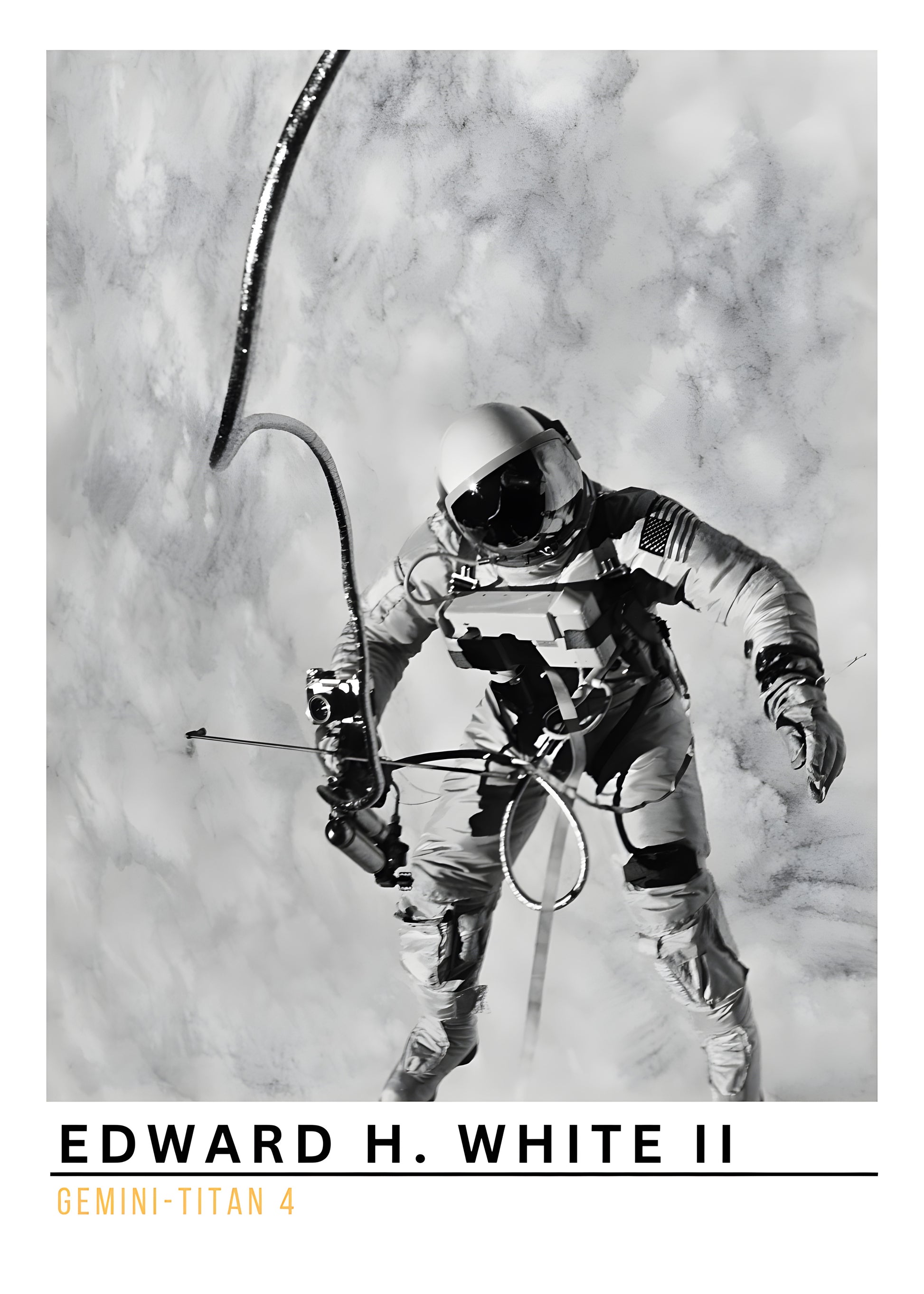 Edward H. White II Spacewalk Poster - Gemini-Titan 4 NASA Historic Digital Art