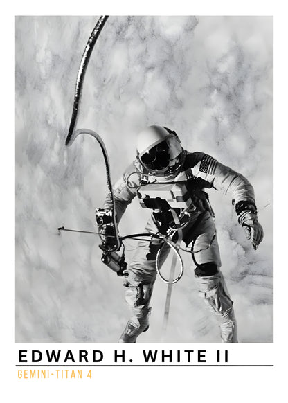 Edward H. White II Spacewalk Poster - Gemini-Titan 4 NASA Historic Digital Art