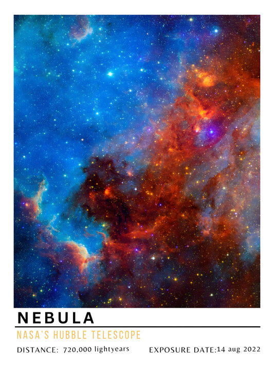 Nebula Space Digital Art Print | NASA Hubble Telescope Poster | Galaxy Wall Decor