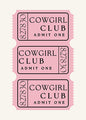 “Cowgirl Club” Ticket Art – Pink Western Bachelorette Digital Print