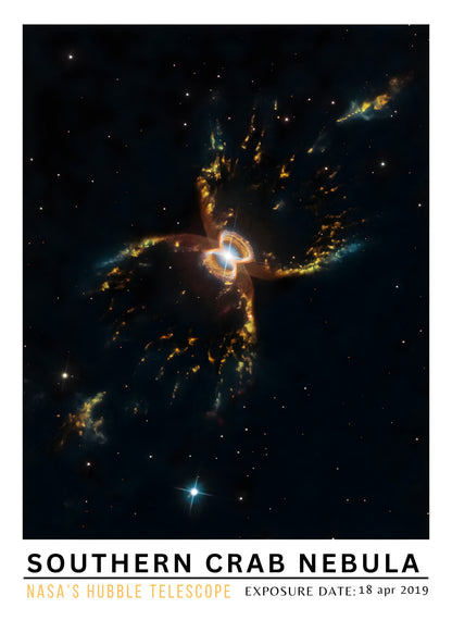 Southern Crab Nebula Digital Art | Hubble Space Poster