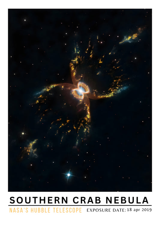 Southern Crab Nebula Digital Art | Hubble Space Poster