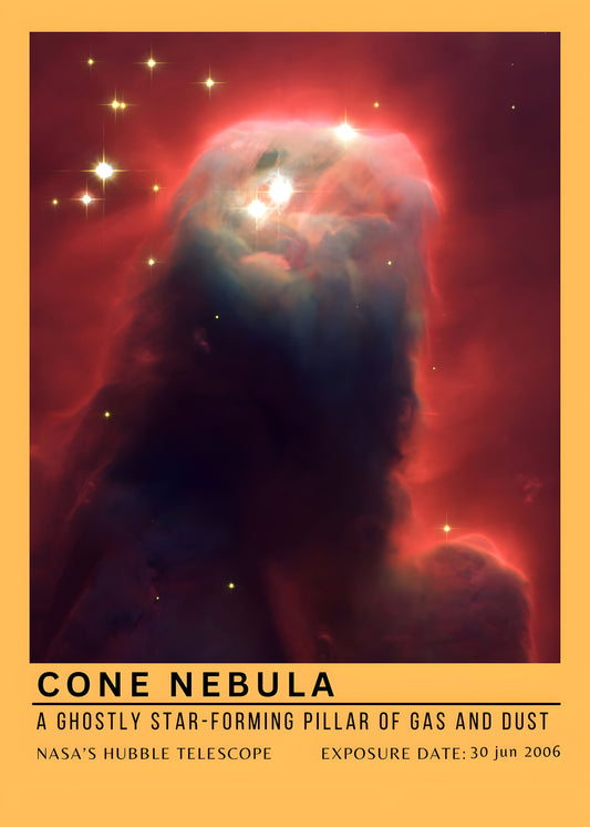 Cone Nebula Digital Poster | Hubble Telescope Star Formation Space Art