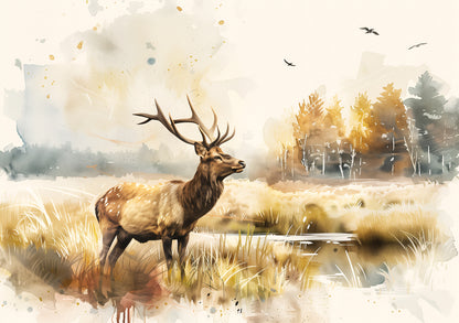 Reindeer Poster – Majestic Winter Wildlife Wall Art for Home & Holiday Decor