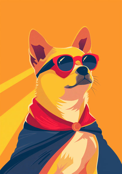 Stylish Dog Poster – Trendy & Fashionable Canine Wall Art for Pet Lovers