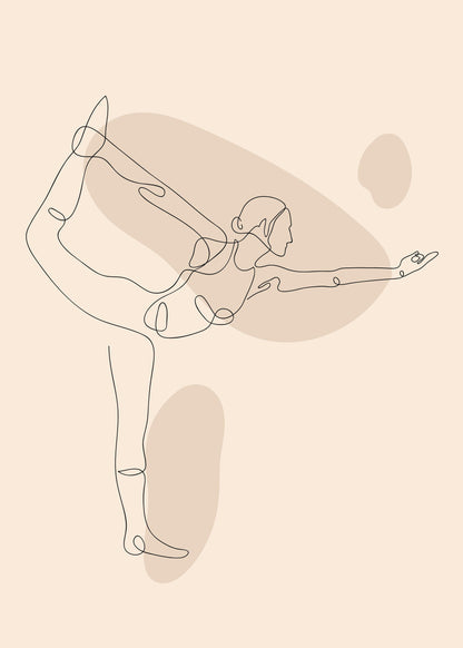 GYMNAST ABSTRACT ART POSTER Rosarian