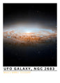 UFO Galaxy NGC 2683 Digital Space Art Print | NASA Hubble Telescope Astronomy Poster