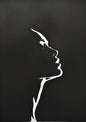 Minimalist Female Silhouette Wall Art | Black and White Line Portrait | Digital Download
