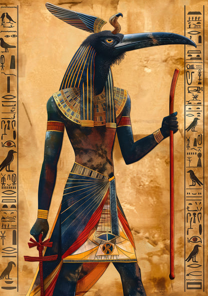 Thoth: The Egyptian God of Wisdom – Digital Art Print