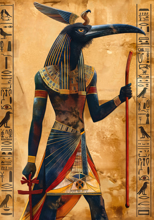 Thoth: The Egyptian God of Wisdom – Digital Art Print