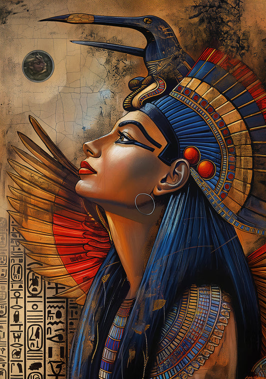 Isis: Goddess of Magic and the Moon – Digital Egyptian Art Print