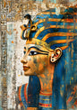 Golden Pharaoh Queen – Egyptian Digital Wall Art | Printable History Poster