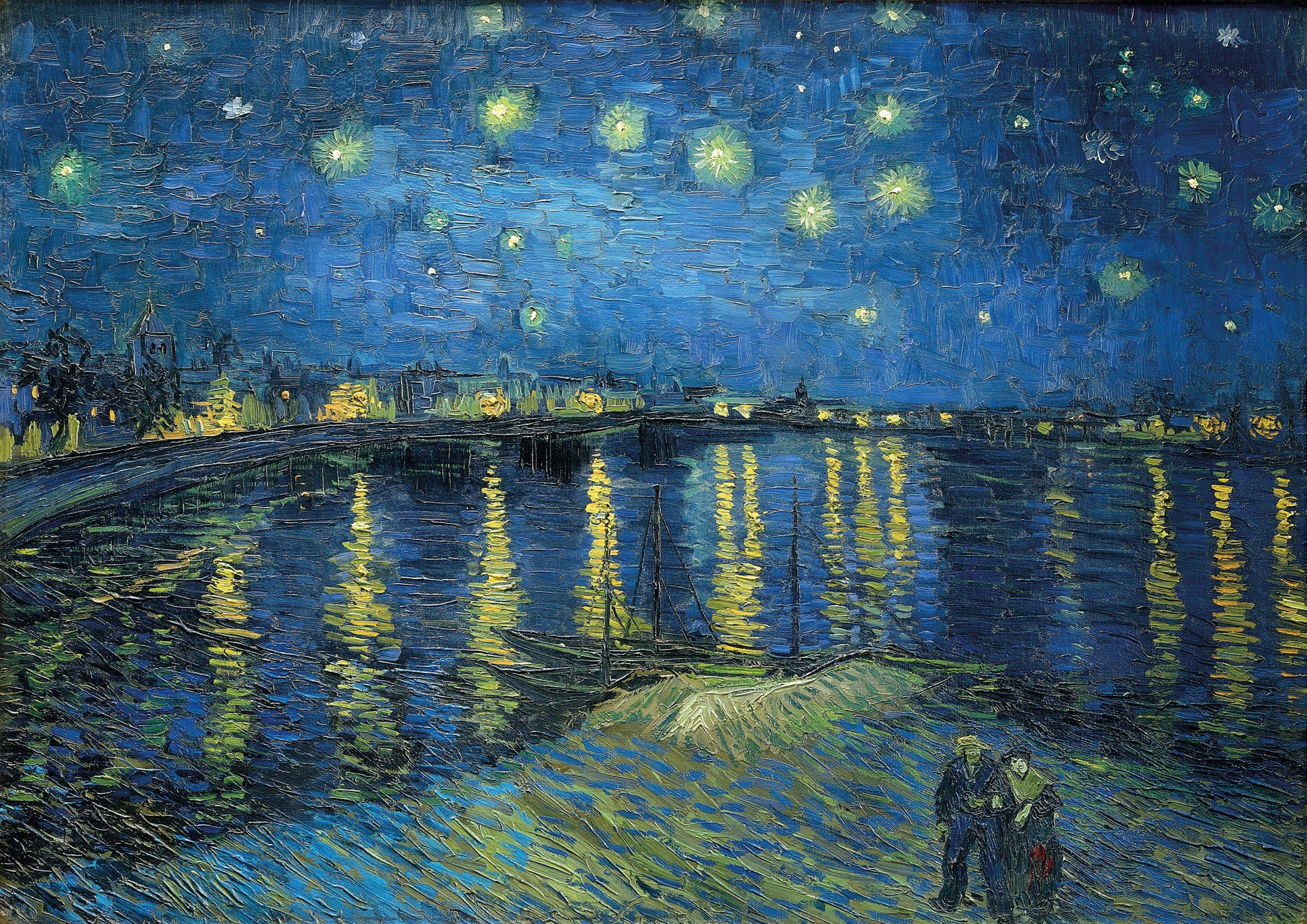 Starry Night Over the Rhône – Vincent van Gogh Digital Art Print | Classic Impressionist Wall Decor