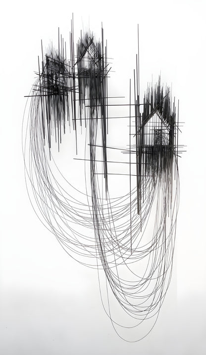 Abstract Minimalist Art Print: Whispers of Home