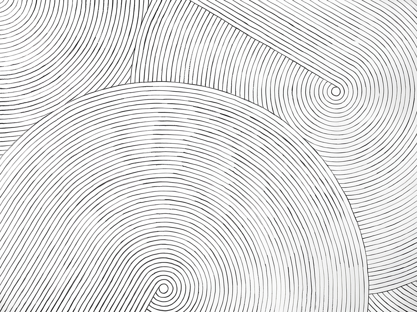 Abstract Line Circle Art Poster – Minimalist Geometric Digital Print