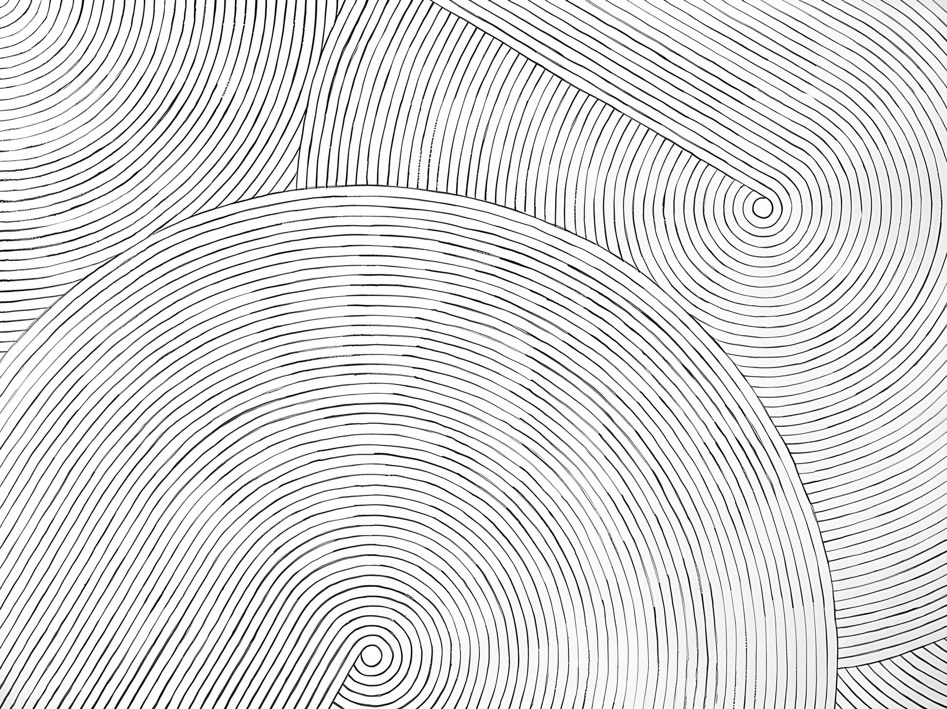 Abstract Line Circle Art Poster – Minimalist Geometric Digital Print