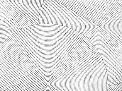 Abstract Line Circle Art Poster – Minimalist Geometric Digital Print