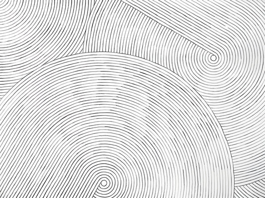 Abstract Line Circle Art Poster – Minimalist Geometric Digital Print