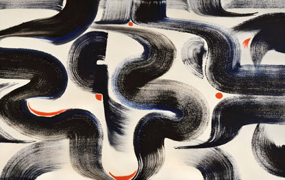 Bold Abstract Brushstroke Art Print – Contemporary Digital Wall Art Download