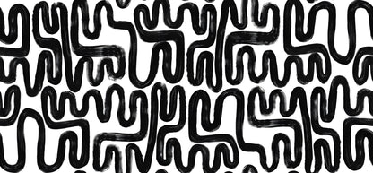 Modern Abstract Black & White Brushstroke Poster – Digital Download