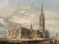 St. James Church Louth Watercolour Poster – Historic Gothic Cathedral Wall Art Print