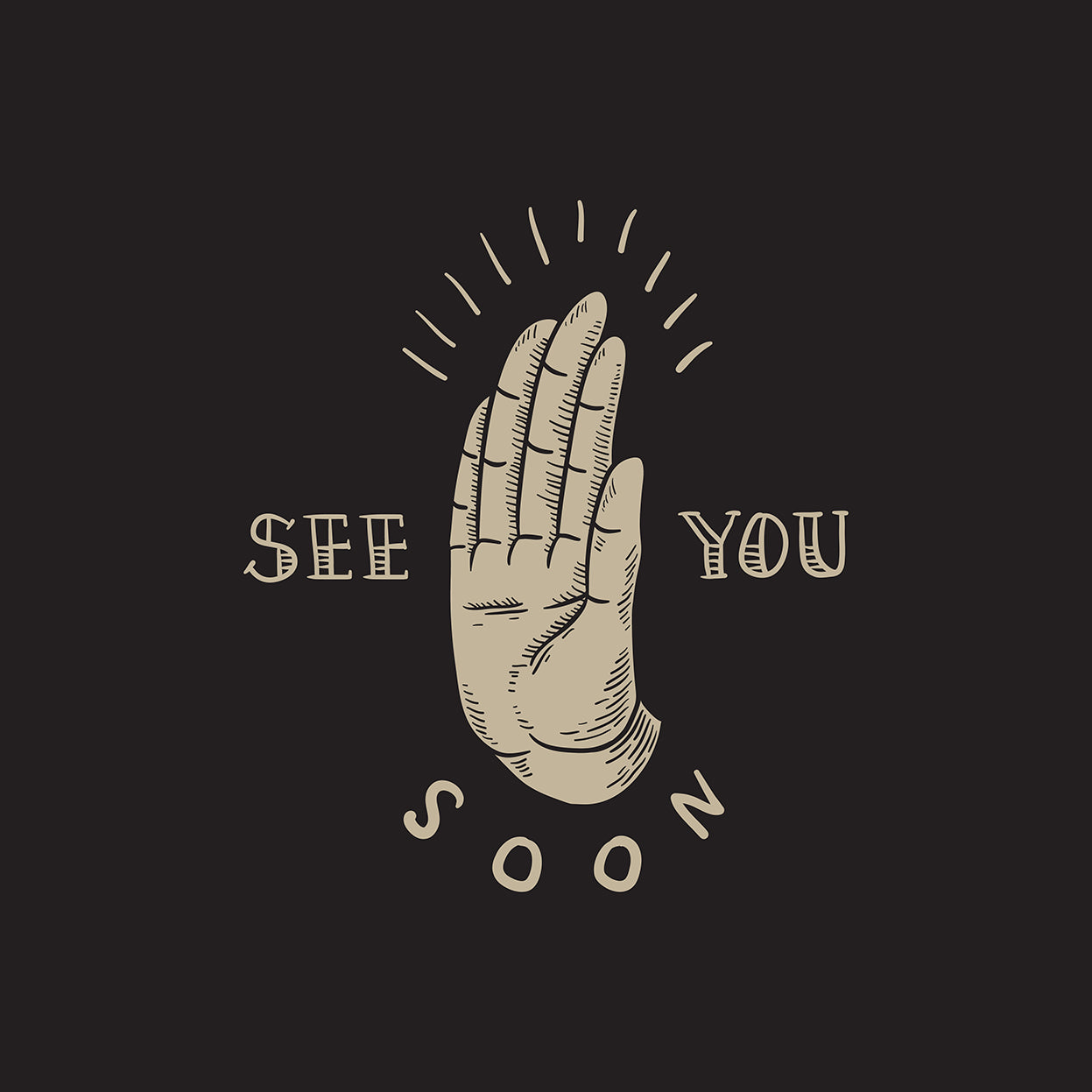 See You Soon – Vintage Hand Illustration Wall Art