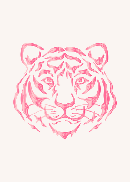 Digital Tiger Poster – Artistic & Elegant Wall Art