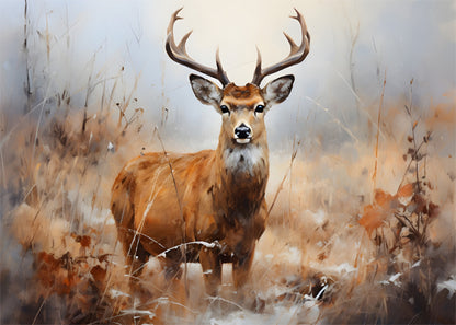 Reindeer Poster – Unique & Quirky Wildlife Wall Art for Nature Lovers
