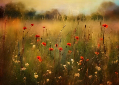 Autumn Flower Painting Poster – Nature-Inspired Wall painting Decor for Home & Office