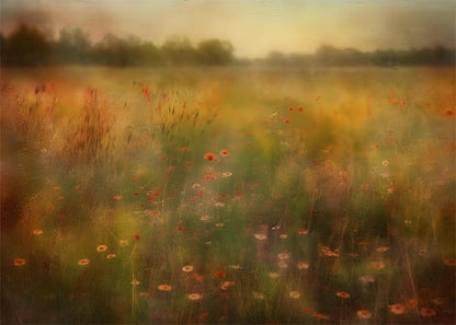 Autumn White and Orange Flower Painting Poster – Nature-Inspired Wall painting Decor for Home & Office