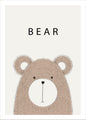 Cute Bear Printable Wall Art | Minimal Animal Nursery Poster