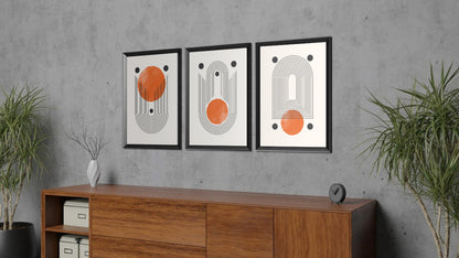 Modern Abstract Poster Combo – Set of 3 Digital Prints for Home & Office Decor