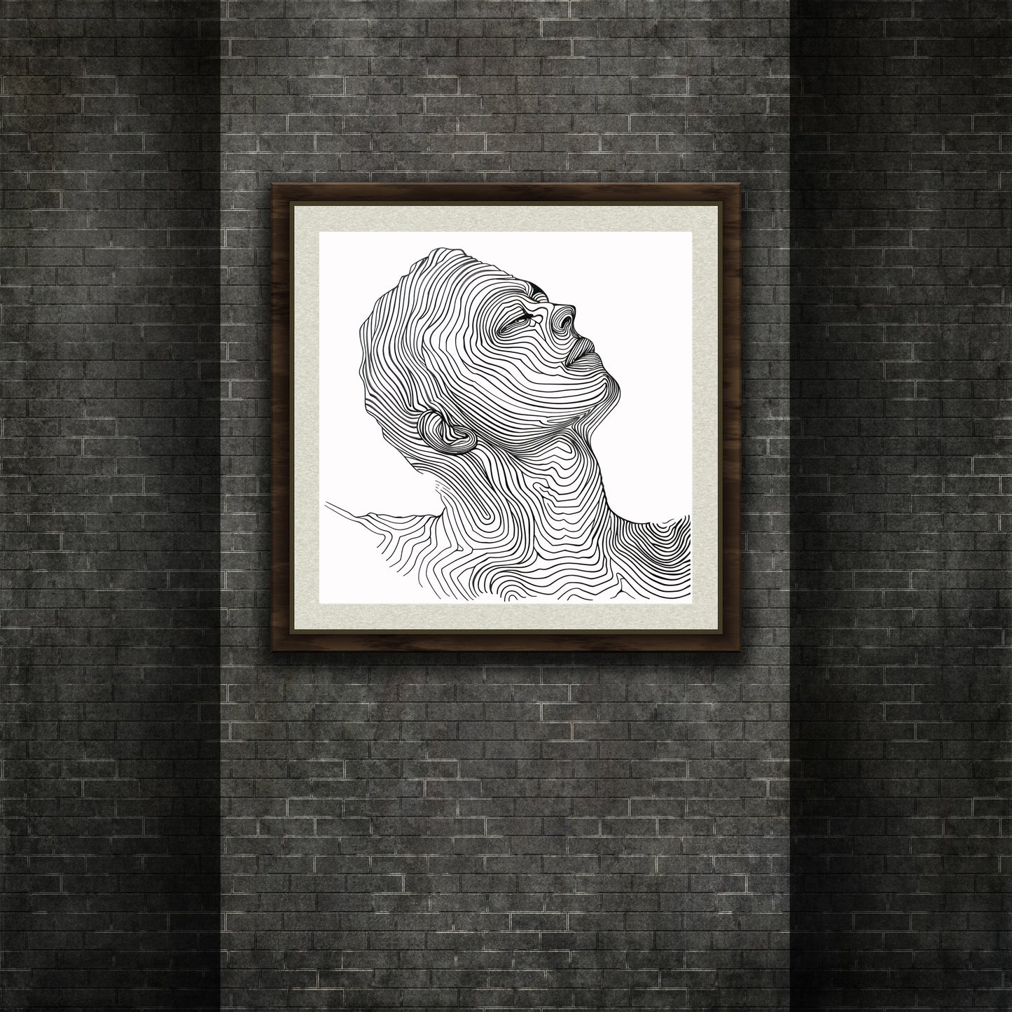 Contour Line Face Art – Modern Minimalist Wall Decor