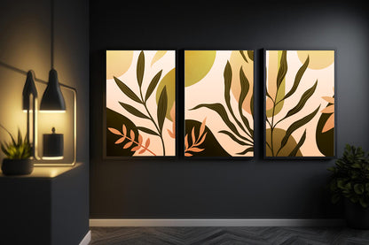Minimalist Modern Abstract Art Poster Combo – Set of 3 Digital Prints for Home & Office Decor