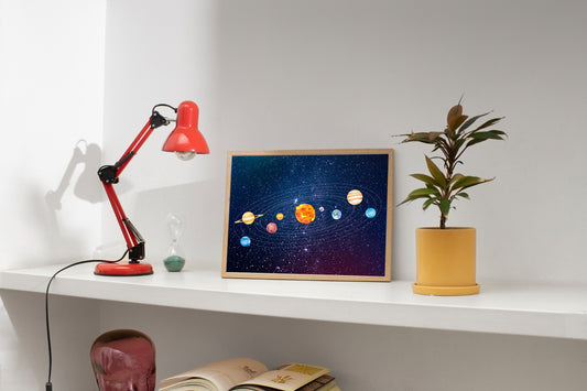 Solar System Digital Wall Art | Outer Space Printable Poster for Kids & Adults