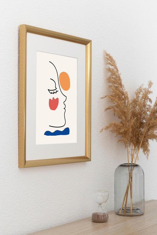 Minimalist Abstract Face Line Art – Modern Wall Decor Print